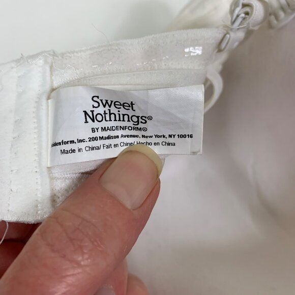 Maidenform Sweet Nothings Comfort T-shirt Strapless Bra in White - Size 36D - Picture 4 of 8